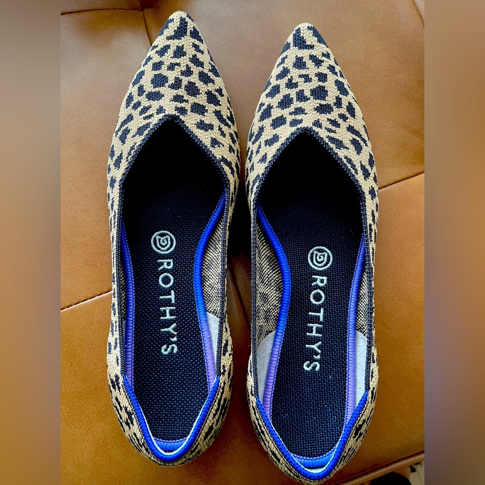 Rothy’s Leopard Pointed Flats